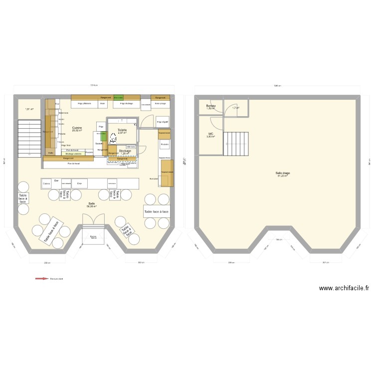 Cuisine Cheval Blanc. Plan de 0 pièce et 0 m2