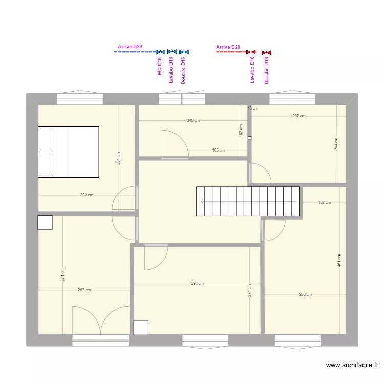 PLOMBIER HAUT. Plan de 
