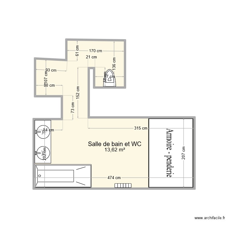 Martinez - EDL SDB. Plan de 0 pièce et 0 m2