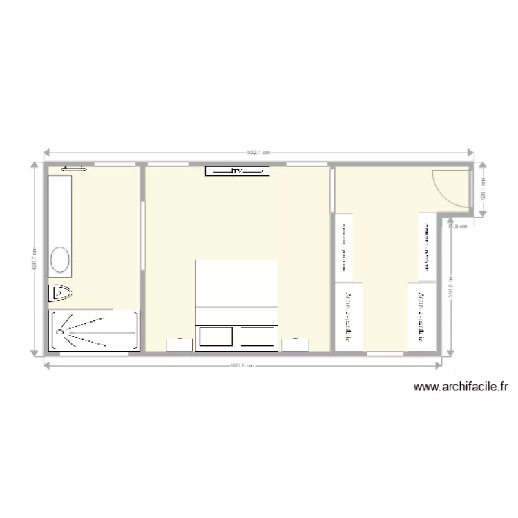 Plan suite parentale. Plan de 