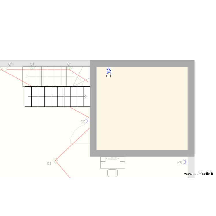 Forchie. Plan de 11 pièces et 160 m2