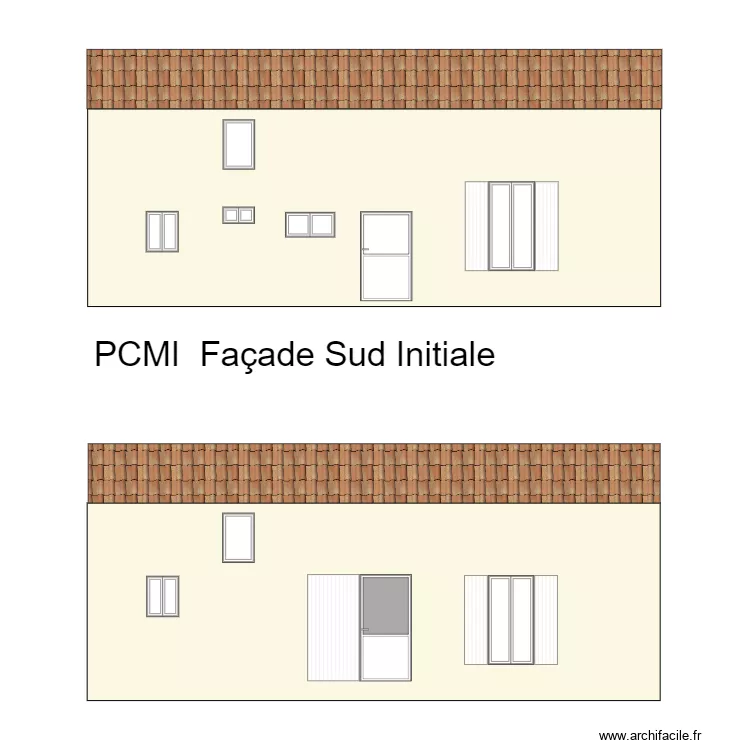 PCMI 5 Fa&ccedil;ace sud Projet 2. Plan de 