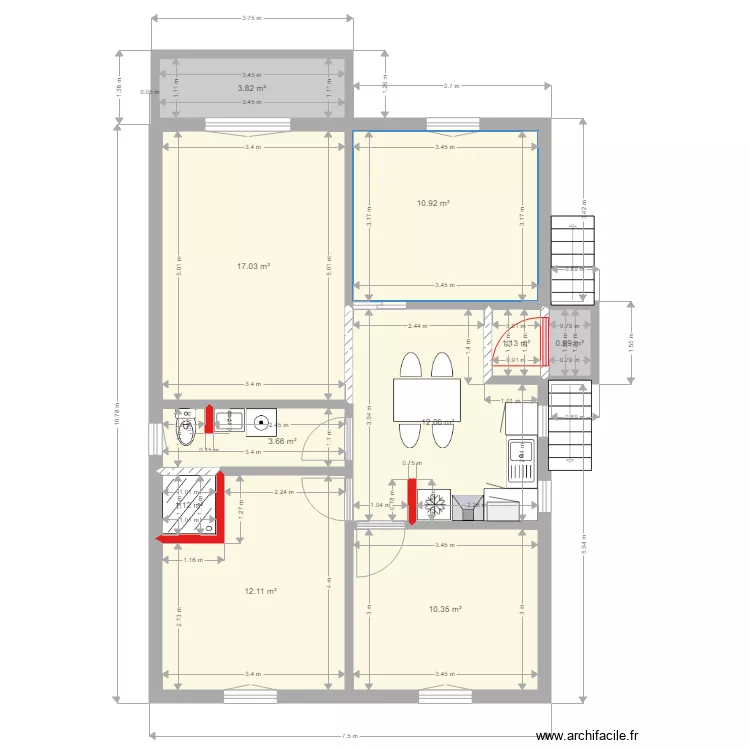 Maison des potiers Version 3. Plan de 
