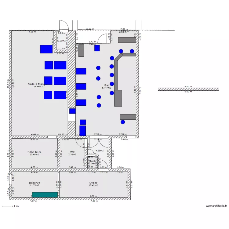Cyber-Caf&eacute;. Plan de 