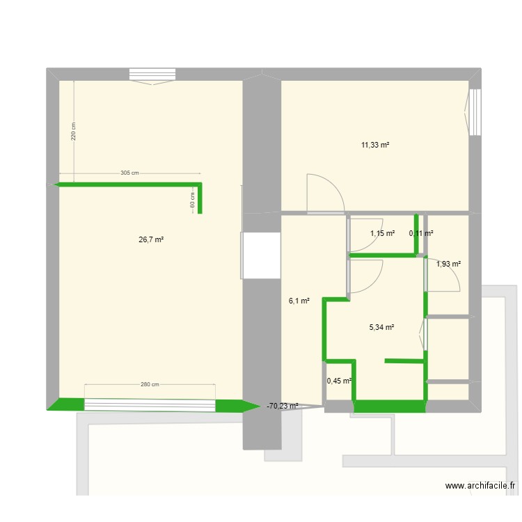 Gambetta V2 meubles. Plan de 0 pièce et 0 m2