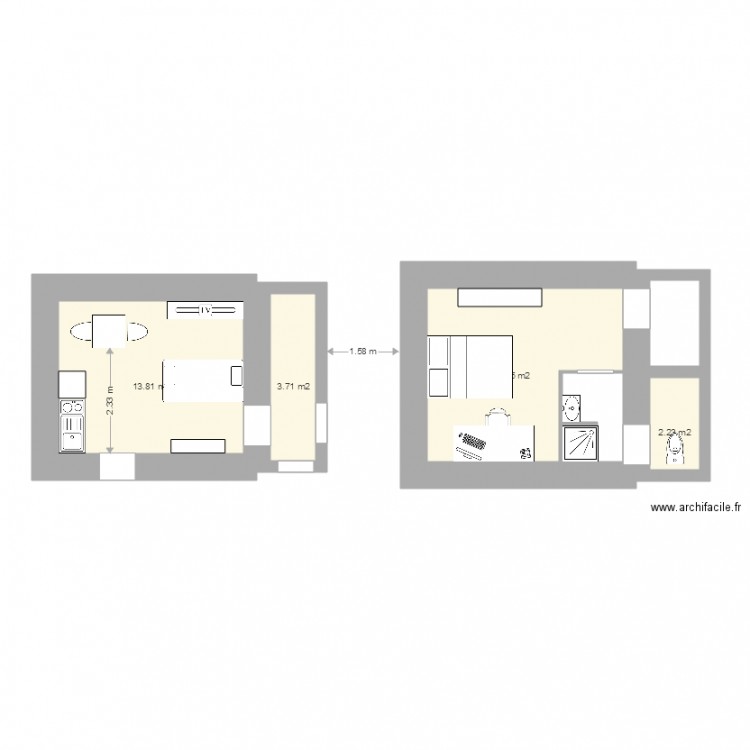 Meublé Lambé. Plan de 0 pièce et 0 m2