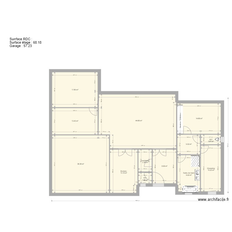 Crespieres  10 12 2021 v2. Plan de 13 pièces et 181 m2