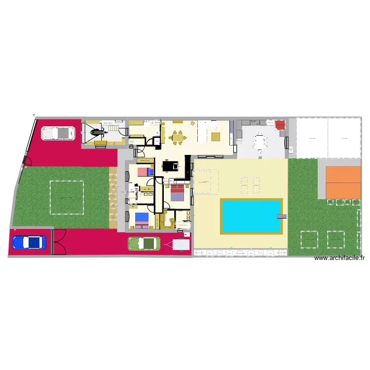 Bruno1. Plan de 6  et 115 m²