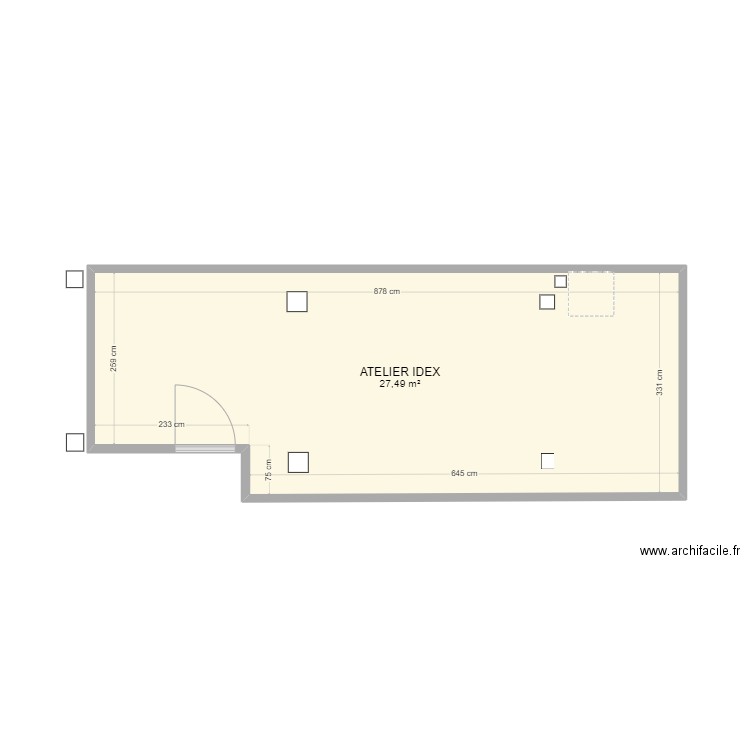 ATELIER IDEX 1.1. Plan de 1 pièce et 27 m2