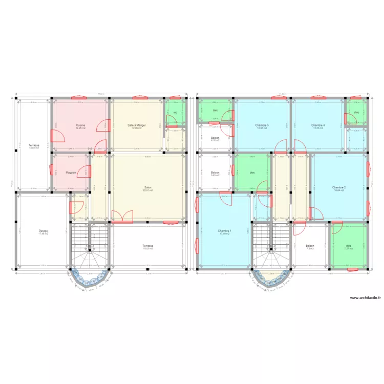 PLAN DE MAISON 4 PIECES. Plan de 