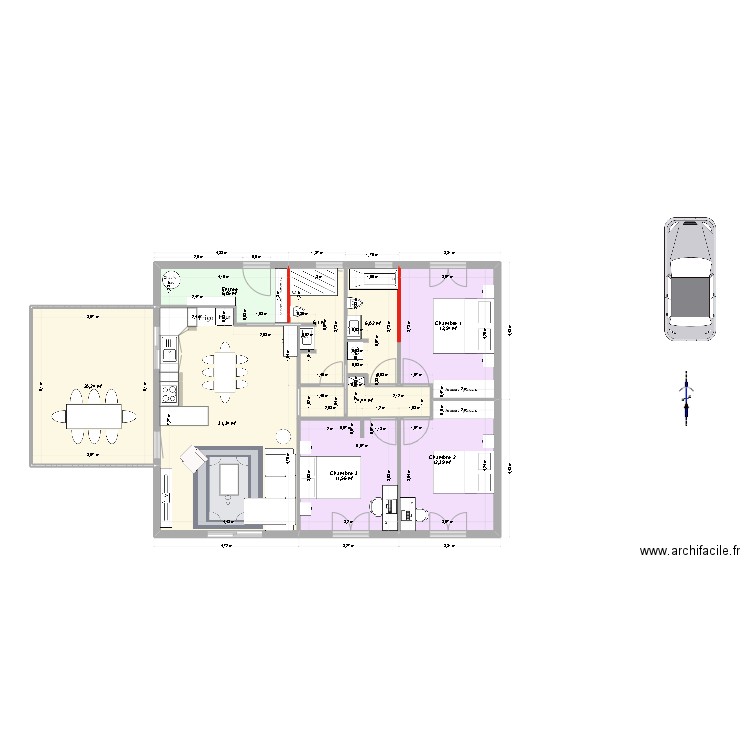 Con garaje y terraza. Plan de 0 pièce et 0 m2