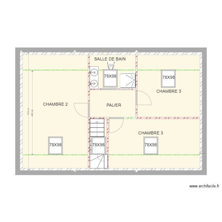 HUARD etage. Plan de 0 pièce et 0 m2
