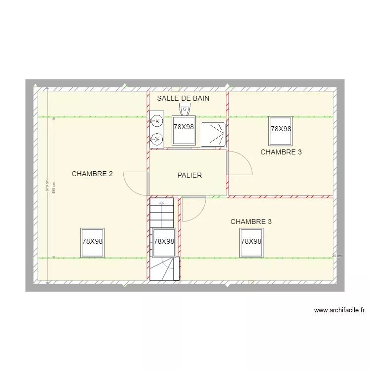 HUARD etage. Plan de 