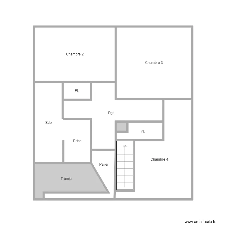 etage alves. Plan de 