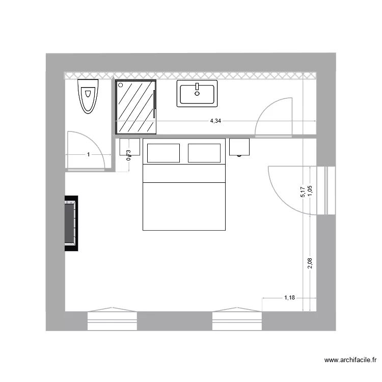 Chambre-01-V5. Plan de 