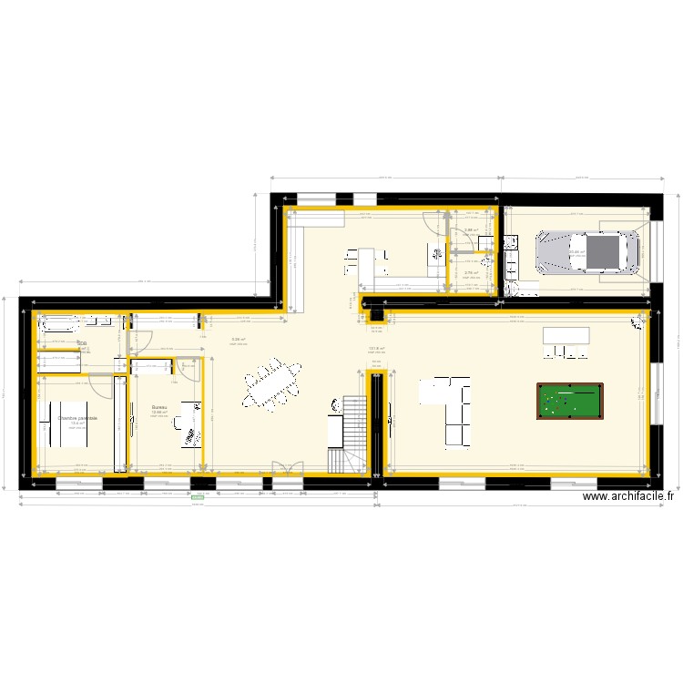 REZ DE CHAUSSE Futur initial projet 2. Plan de 0 pièce et 0 m2