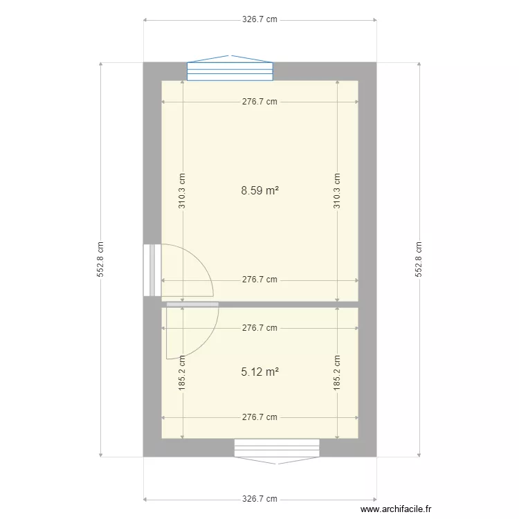 salle de bain etage. Plan de 