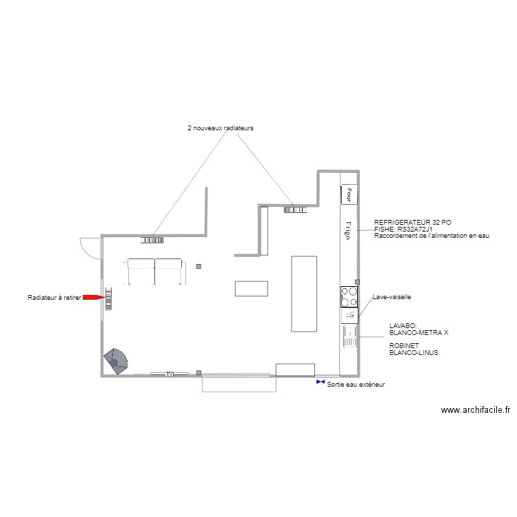 4310-CUISINE-PLOMBERIE. Plan de 0 pièce et 0 m2