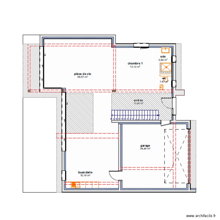 BERHUY-PLAN ELECTRIQUE RDC. Plan de 0 pièce et 0 m2