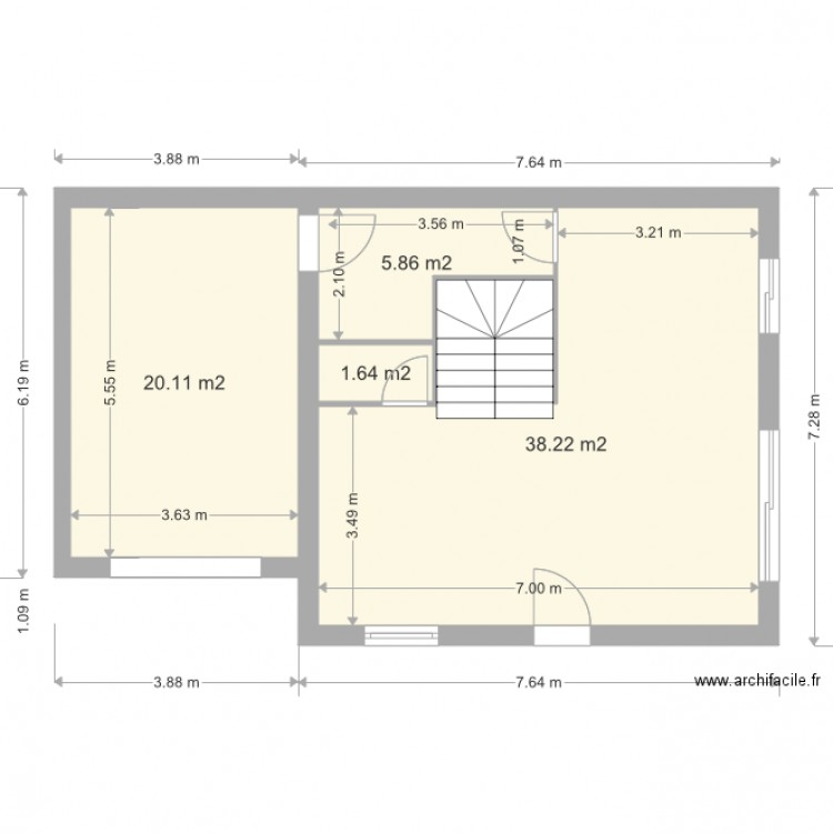 maison rdc 2 sans élément. Plan de 0 pièce et 0 m2