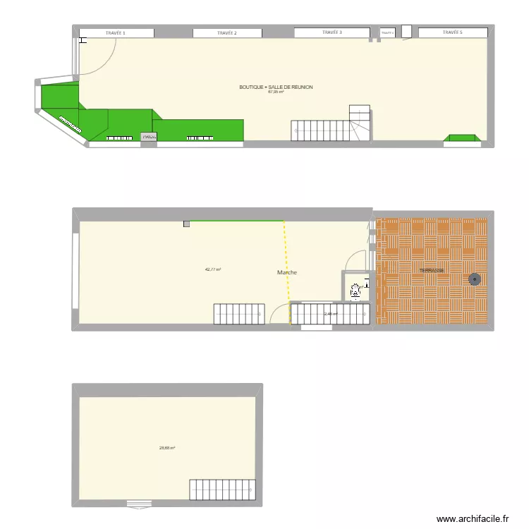 Boutique Cl&eacute;o - AVANT. Plan de 