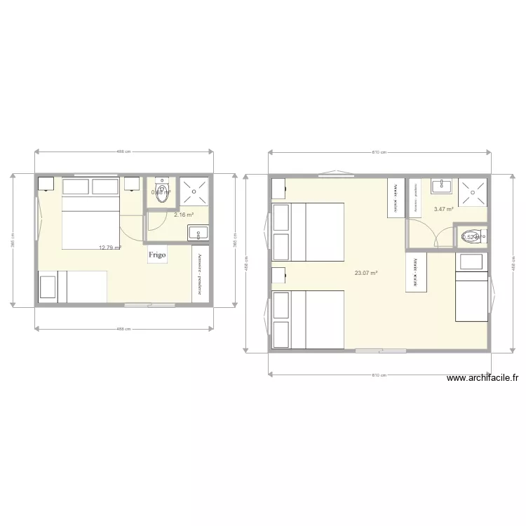 Bungalow. Plan de 