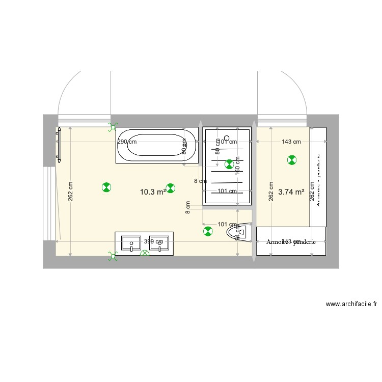 Salle de Bain . Plan de 0 pièce et 0 m2