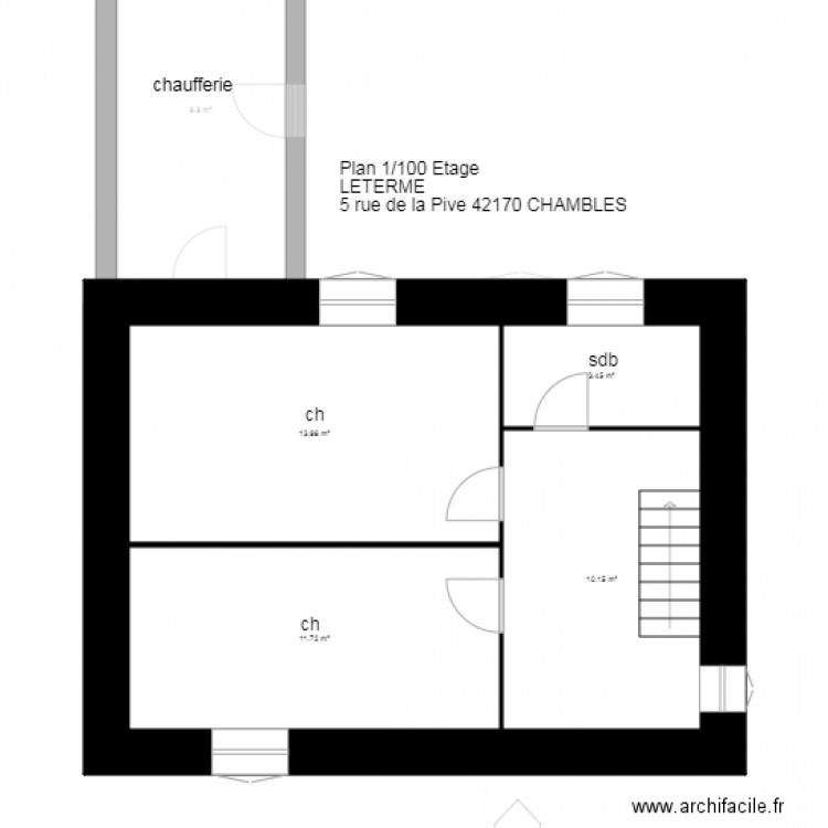 plan LETERME Chambles. Plan de 0 pièce et 0 m2