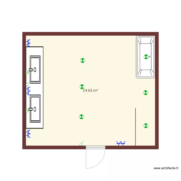 R&eacute;novation SDB. Plan de 
