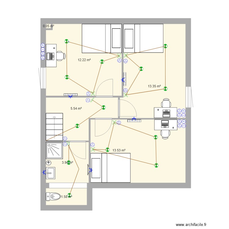 Brosseau David 1er etage. Plan de 0 pièce et 0 m2