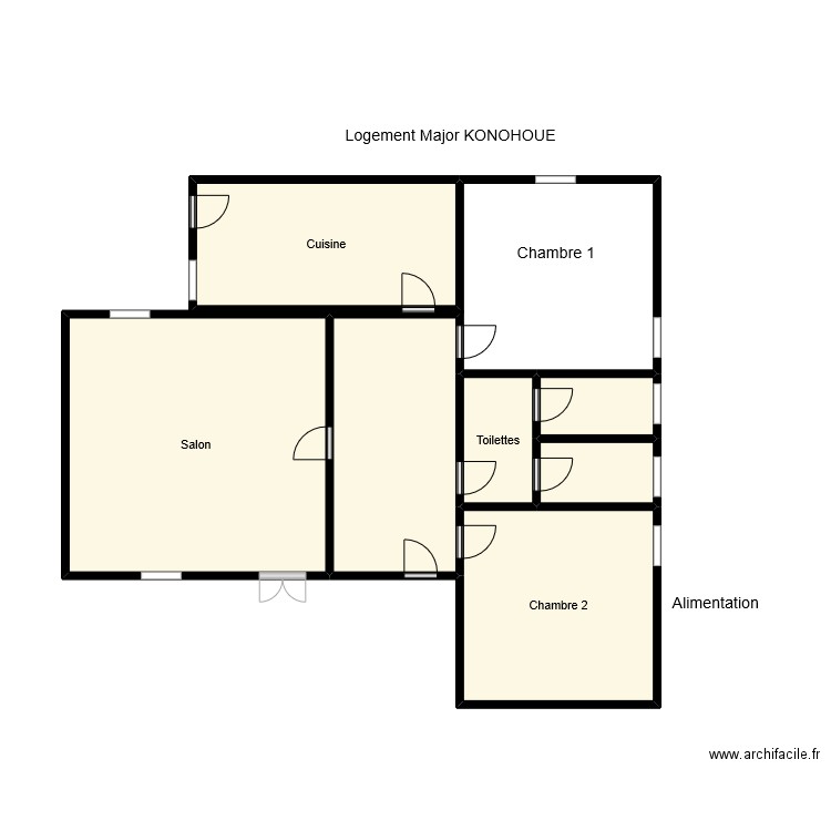 Maternité KONOHOUE LM. Plan de 7 pièces et 43 m2