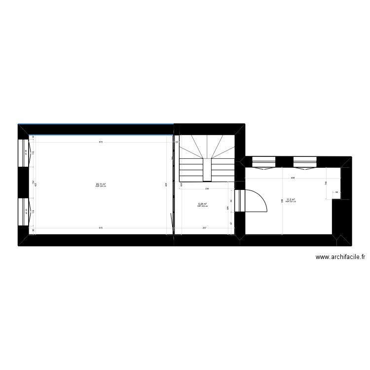 GRENELLE EXISTANT ETAGE 1. Plan de 4 pièces et 48 m2