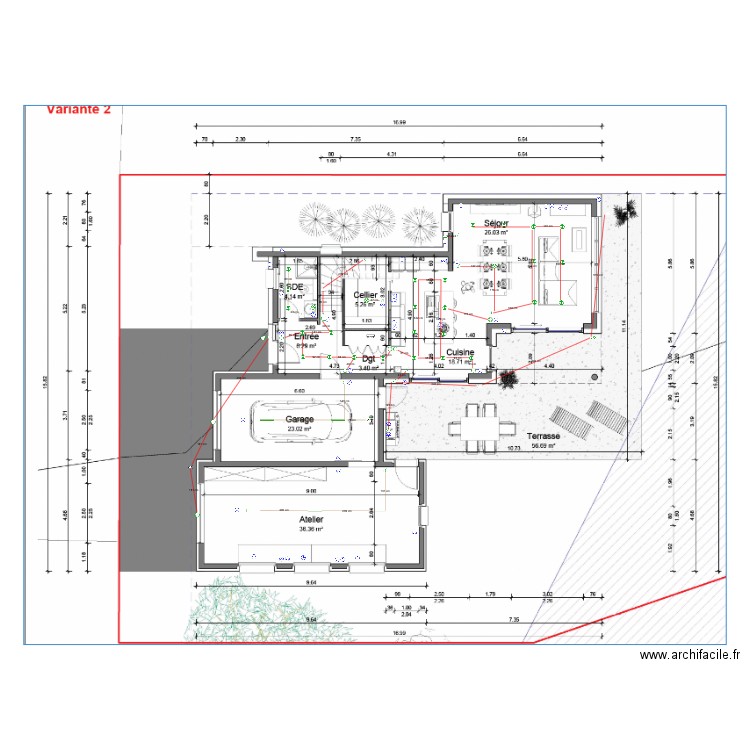 RDC maison HENTSCH . Plan de 0 pièce et 0 m2