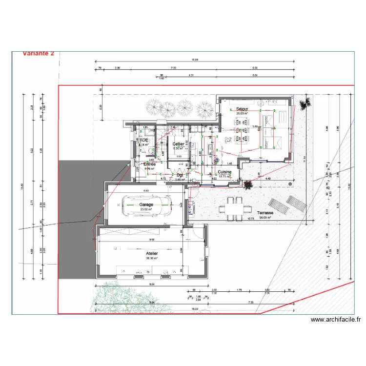 RDC maison HENTSCH . Plan de 