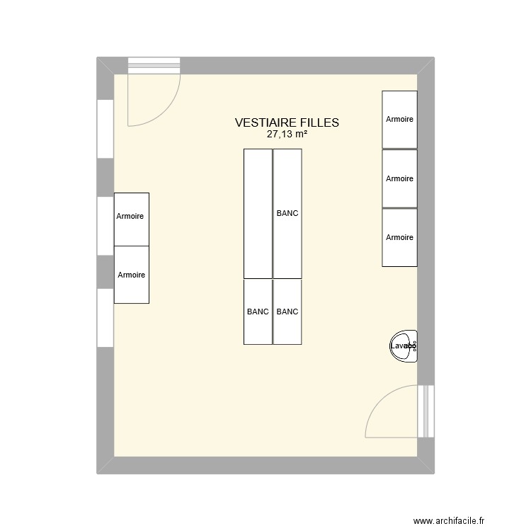 VESTIAIRES F. Plan de 0 pièce et 0 m2