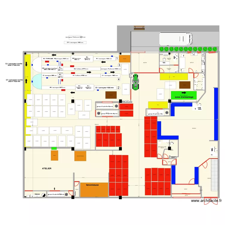 PROJET EMBALLAGE A L'ENTREE 10/01/2023. Plan de 