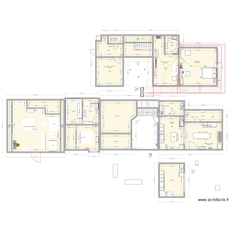 prunay 2. Plan de 22 pièces et 269 m2