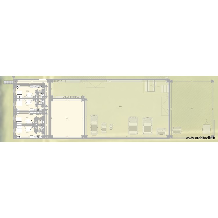 Bureau aujardiere sans int. Plan de 31 pièces et 2516 m2