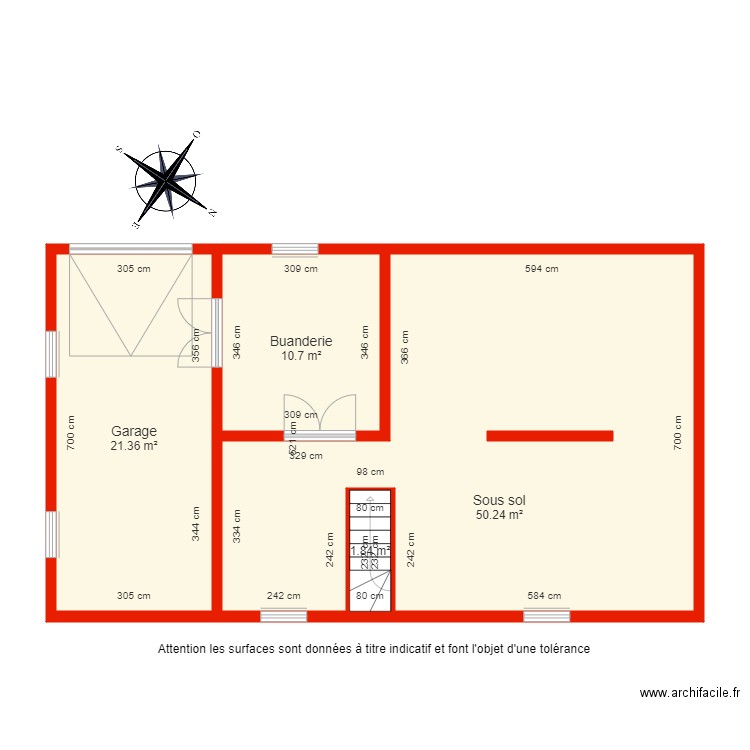 BI 4541 sous sol côté. Plan de 0 pièce et 0 m2