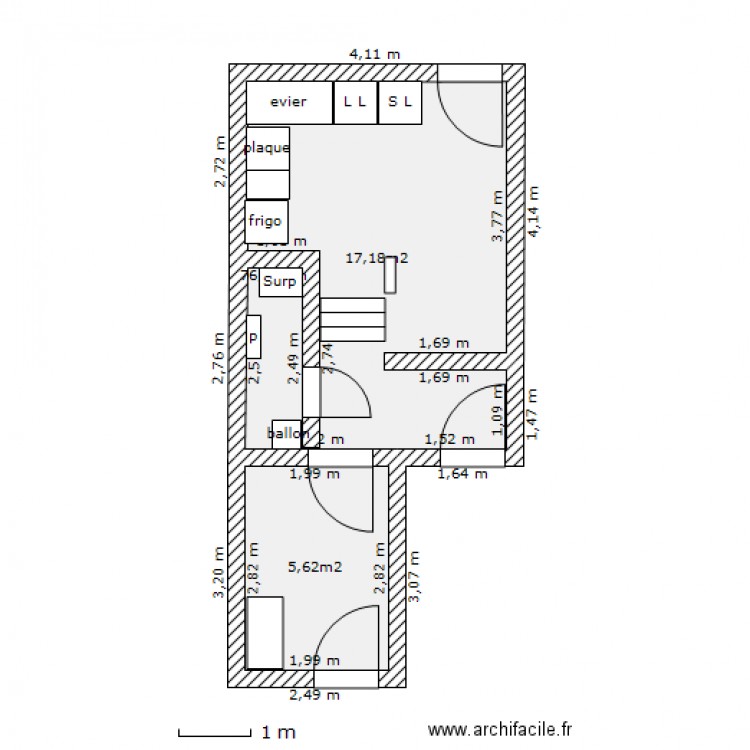 RDC 1. Plan de 0 pièce et 0 m2