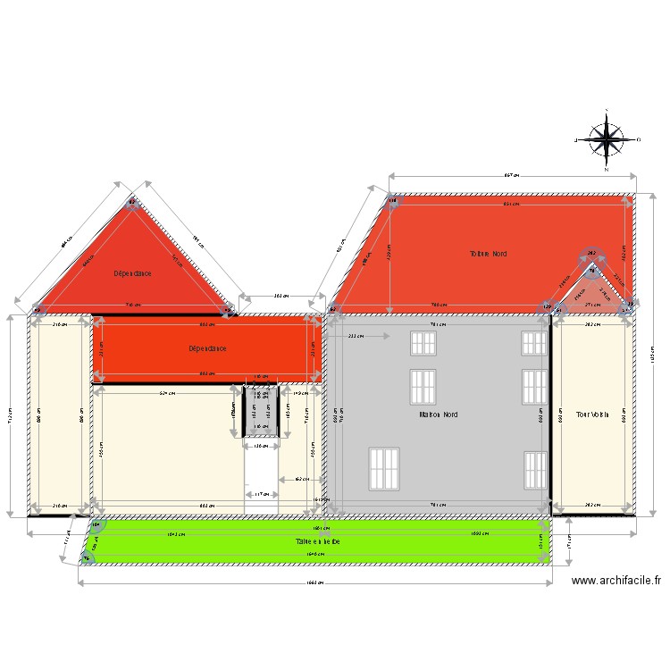 Façade Nord 2. Plan de 0 pièce et 0 m2