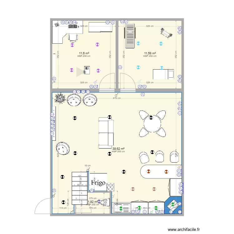 GOULE BENEZE sous sol VJC. Plan de 