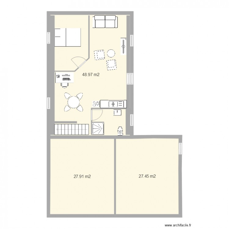 planAPP GRENIER avec velux et entrée par le cellier. Plan de 0 pièce et 0 m2