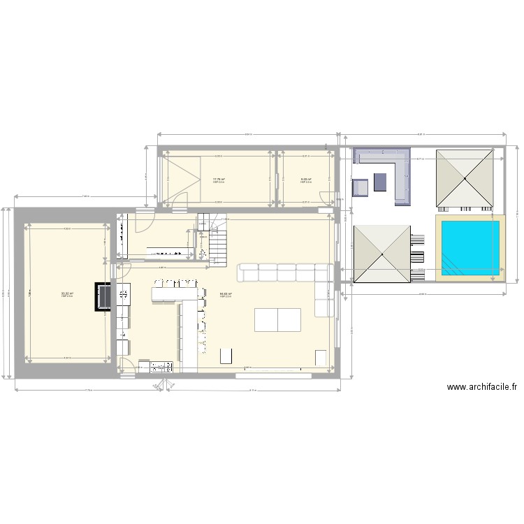 Plan extension salon 12 m v4. Plan de 0 pièce et 0 m2
