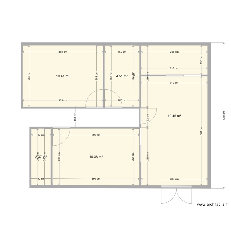 T4 DESSIN JABRUN. Plan de 0 pièce et 0 m2