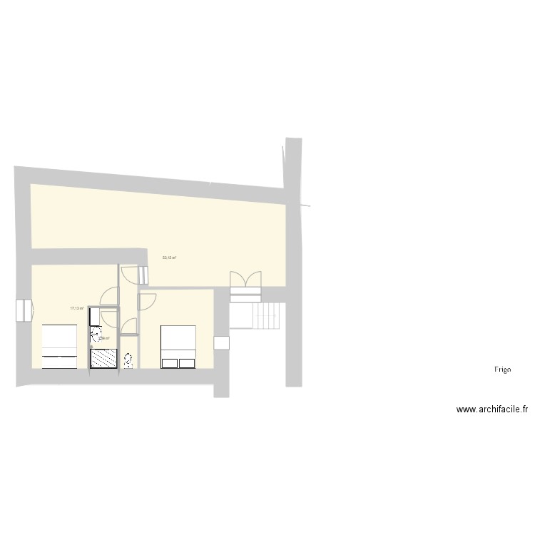 APPART  5 b. Plan de 5 pièces et 148 m2