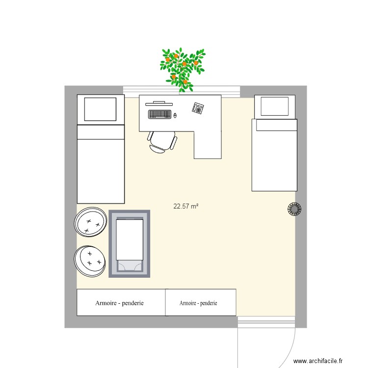 chambre . Plan de 0 pièce et 0 m2