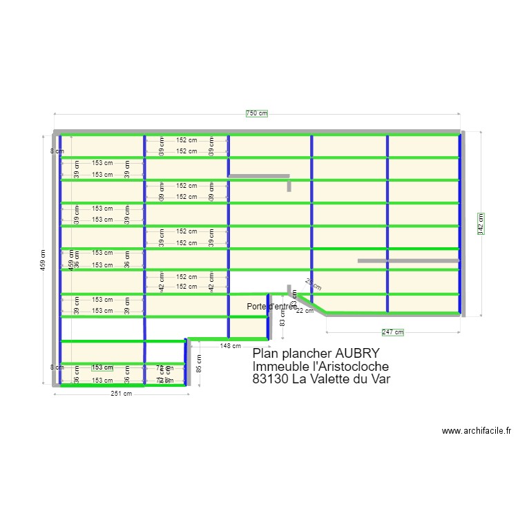 Plan plancher AUBRY 2. Plan de 0 pièce et 0 m2
