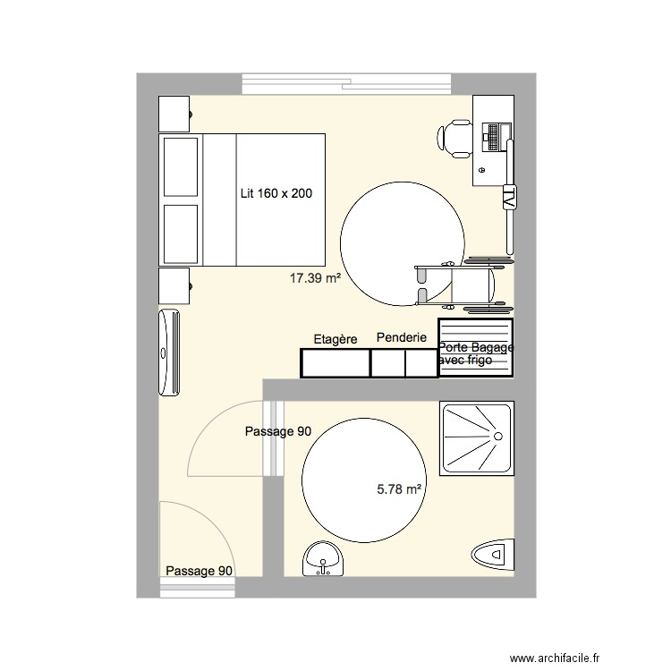 Ch Handicapé 2ième option. Plan de 0 pièce et 0 m2