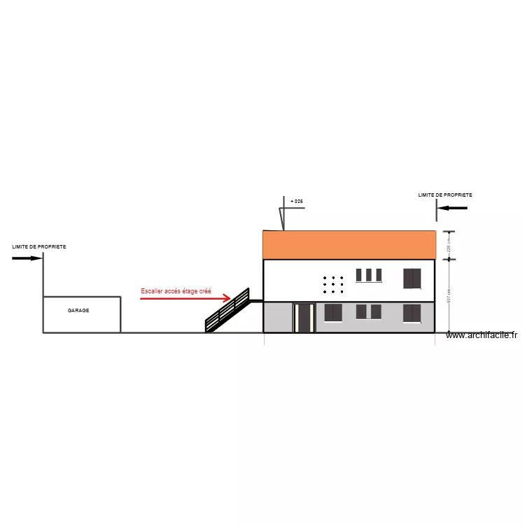 Facade Est Poli Projet 2. Plan de 
